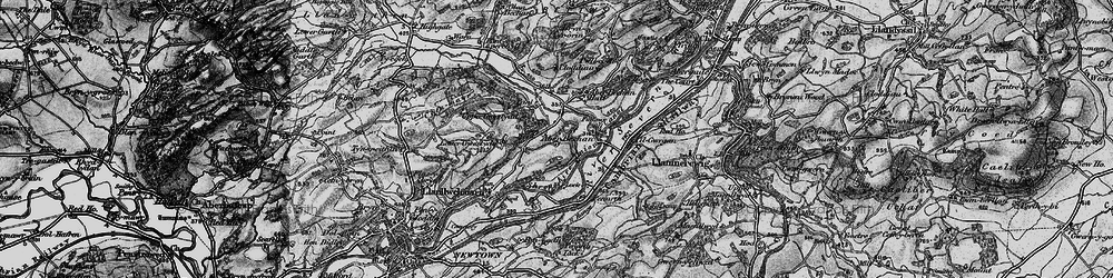 Old map of Aberbechan Dike in 1899