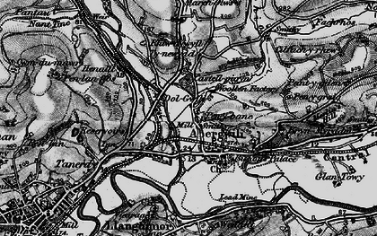 Old map of Abergwili in 1898