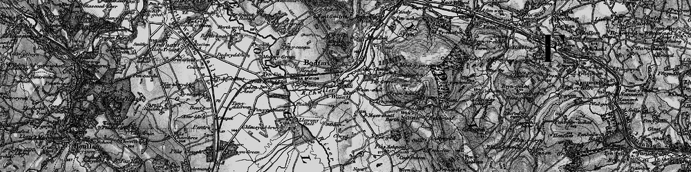 Old map of Aberwheeler/Aberchwiler in 1896