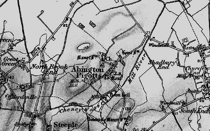 Old map of Abington Pigotts in 1896