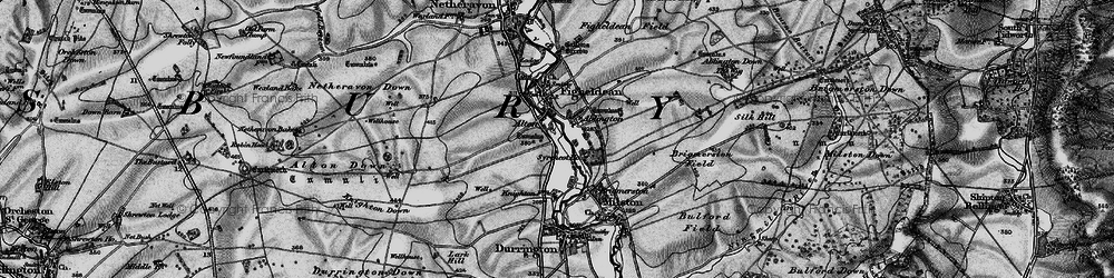 Old map of Ablington in 1898