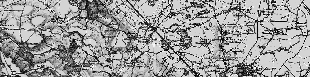Old map of Aby in 1899