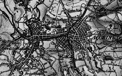 Old map of Accrington in 1896