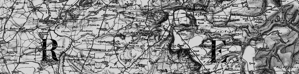 Old map of Acklam Wold in 1898