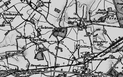 Old map of Ackton in 1896