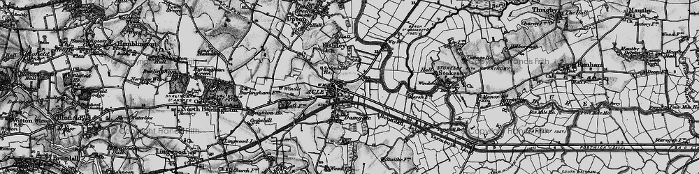 Old map of Acle in 1898