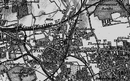 Old map of Acton in 1896