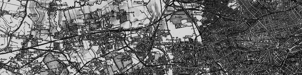Old map of Acton in 1896