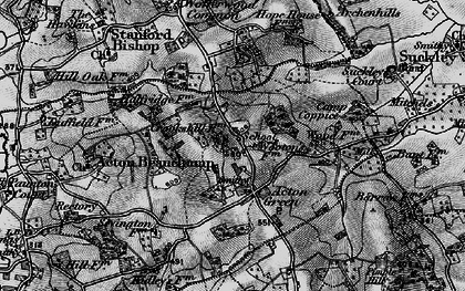 Old map of Acton Court in 1898