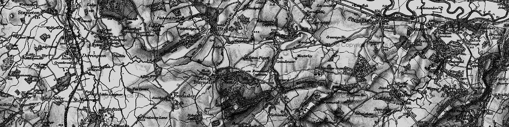 Old map of Acton Pigott in 1899