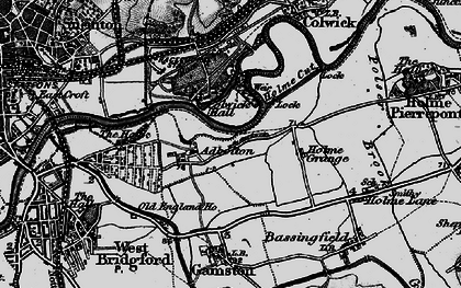 Old map of Adbolton in 1899