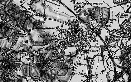 Old map of Addlestone in 1896