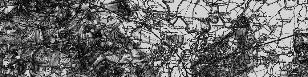 Old map of Addlestonemoor in 1896
