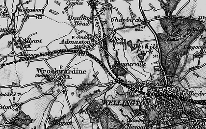 Old map of Admaston in 1899
