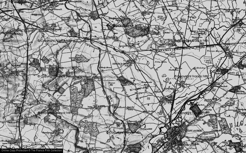Old Map of Adwick Le Street, 1895 in 1895