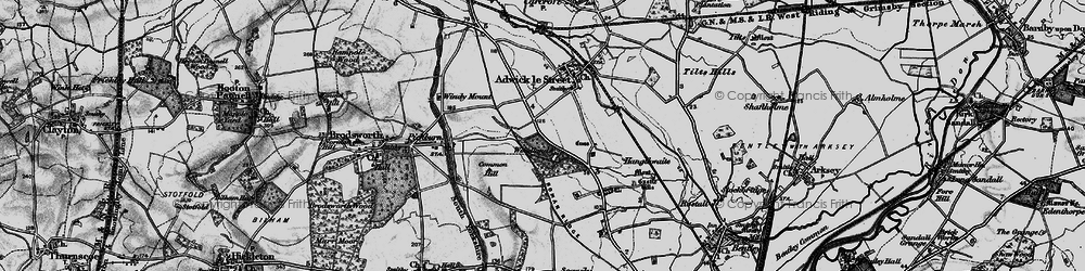 Old map of Adwick Grange in 1895