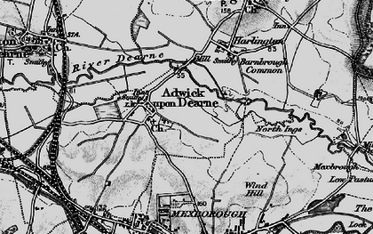 Old map of Adwick upon Dearne in 1896