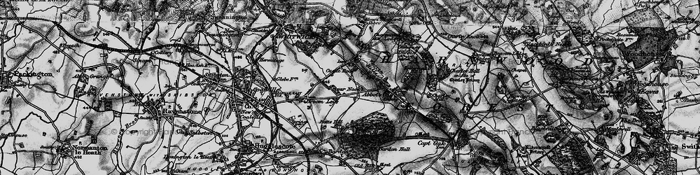 Old map of Abbot's Oak in 1895