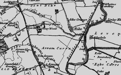 Old map of Aike Grange Stud in 1898