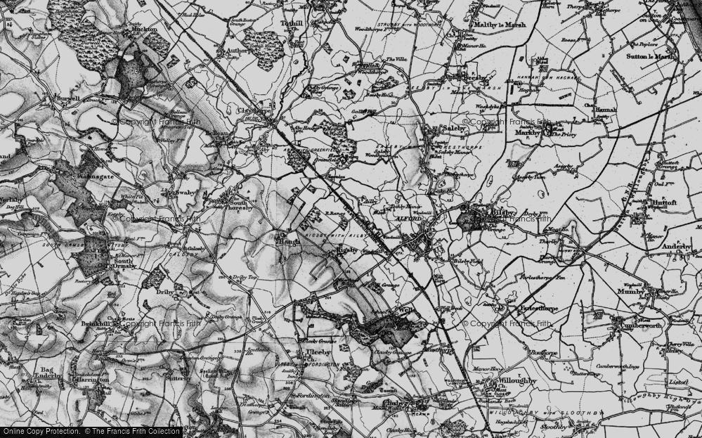 Old Map of Ailby, 1899 in 1899