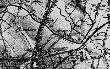 Old map of Aintree in 1896