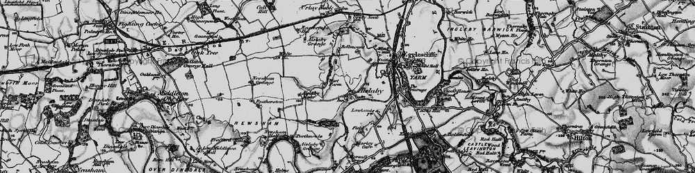 Old map of Aislaby Grange in 1898