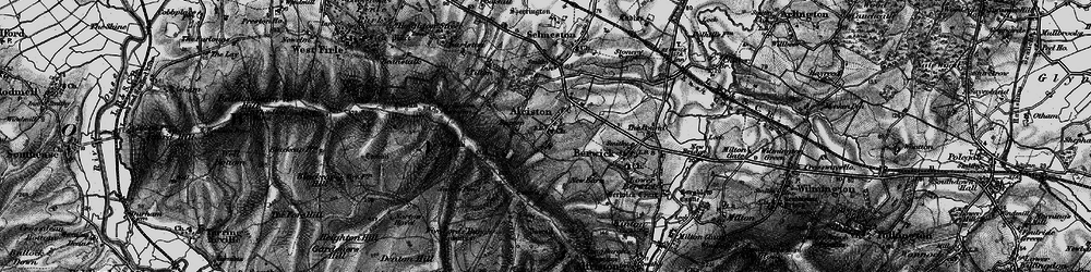 Old map of Alciston in 1895