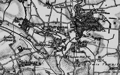 Old map of Aldborough in 1899
