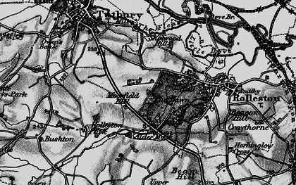 Old map of Alder Moor in 1897