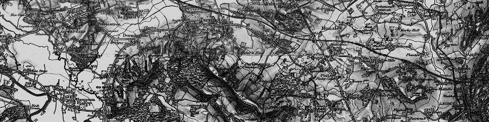 Old map of Alder's End in 1898
