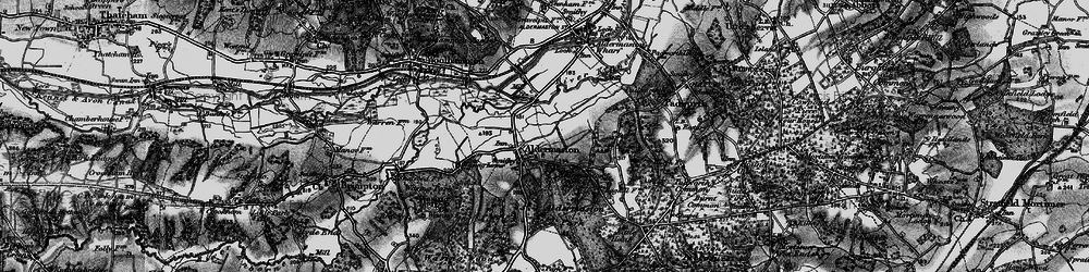 Old map of Aldermaston in 1895