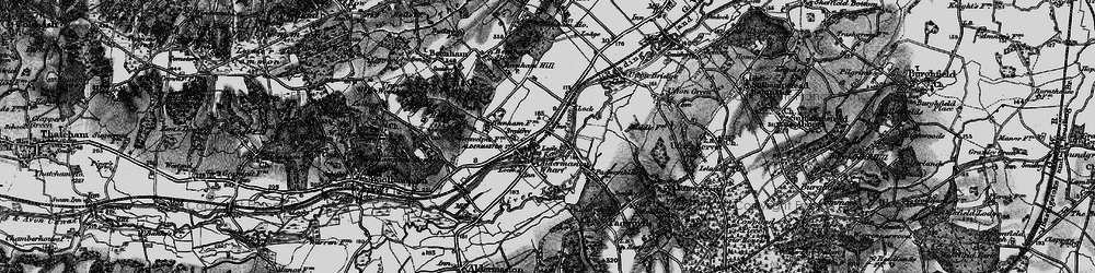 Old map of Aldermaston Wharf in 1895