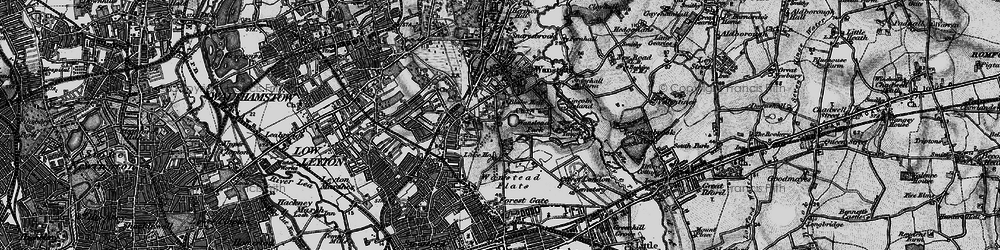 Old map of Aldersbrook in 1896