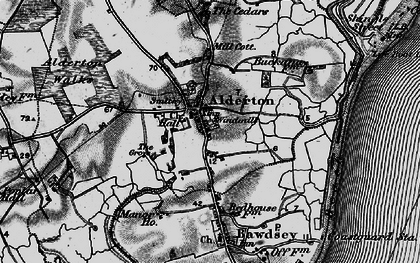 Old map of Alderton in 1895