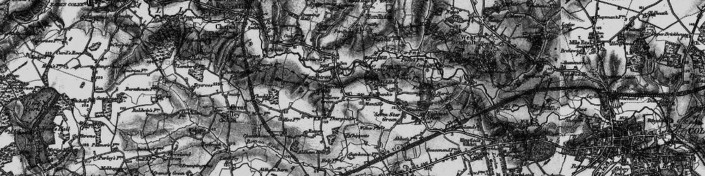 Old map of Aldham in 1896
