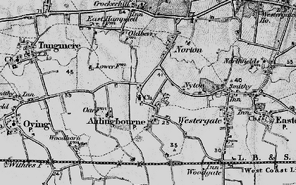 Old map of Aldingbourne in 1895