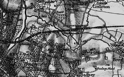 Old map of Aldington in 1898