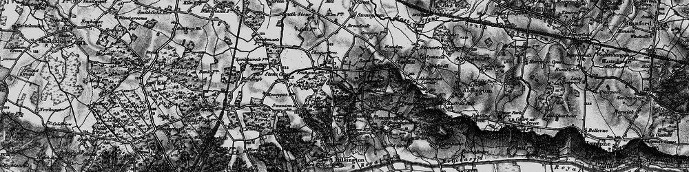 Old map of Aldington Frith in 1895