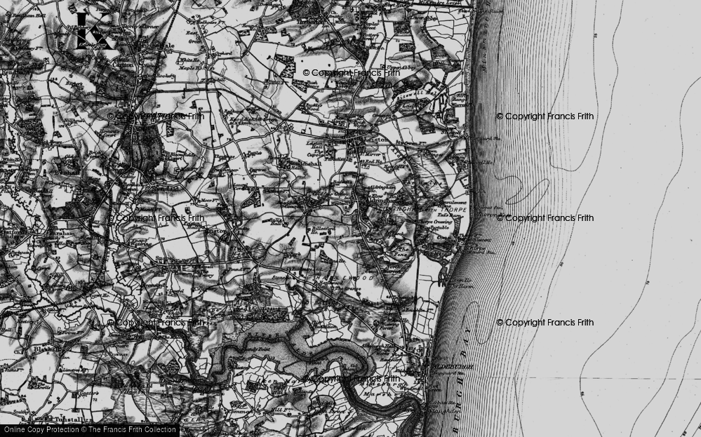 Old Map of Aldringham, 1898 in 1898