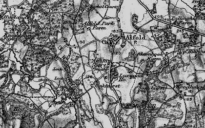 Old map of Alfold Bars in 1895