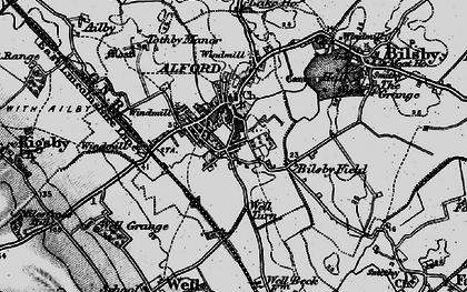 Old map of Alford in 1899