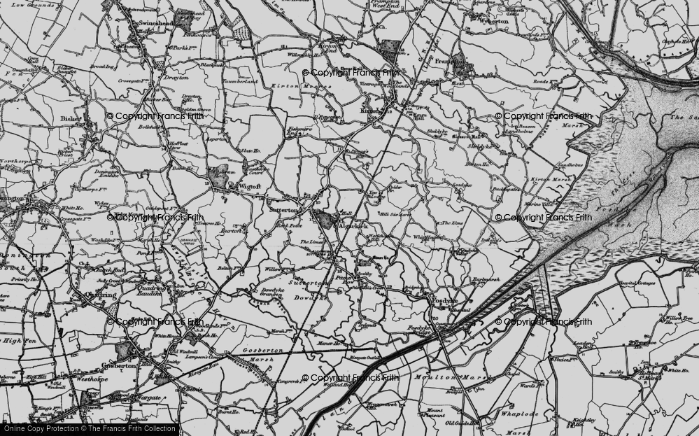 Old Map of Algarkirk, 1898 in 1898