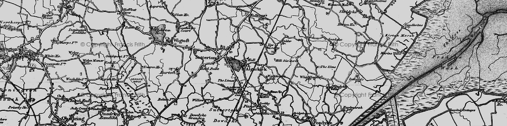Old map of Algarkirk in 1898