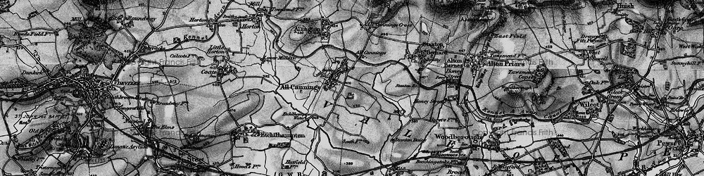 Old map of All Cannings in 1898