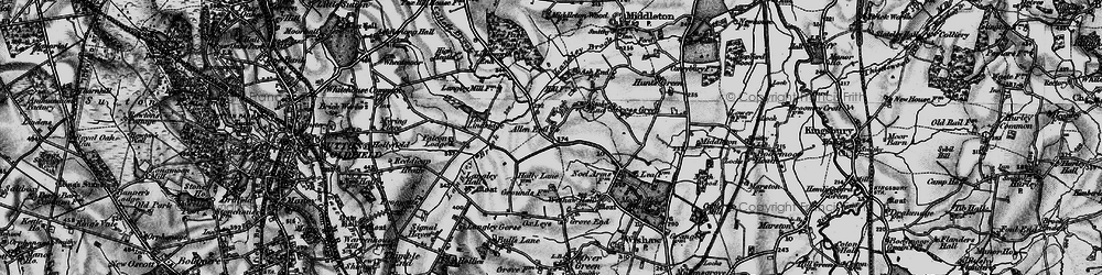Old map of Allen End in 1899