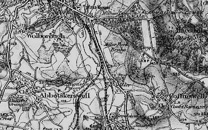 Old map of Aller Park in 1898