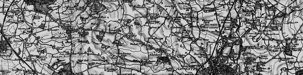Old map of Allesley in 1899