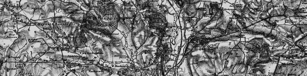 Old map of Allestree in 1895