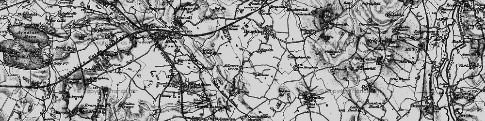 Old map of Allimore Green in 1897