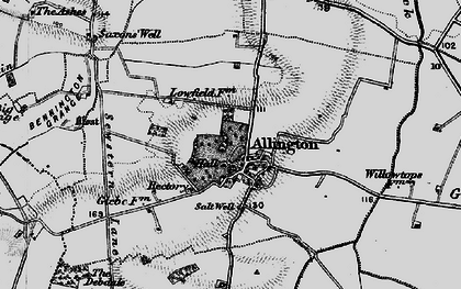Old map of Allington in 1899